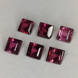 Rhodolite Garnet Princess Cut 3mm 1ct Gemstone