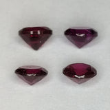 Rhodolite Garnet Round Cut 3.8-4.2mm 1ct Gemstone