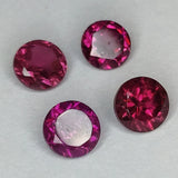 Rhodolite Garnet Round Cut 3.8-4.2mm 1ct Gemstone