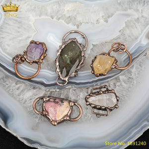 Rhodonite Heart Beads Charm Pendant Jewelry