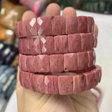 Rhodonite Stone Beads Bracelet Natural Gemstone Jewerly Bangle For Women