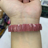 Rhodonite Stone Beads Bracelet Natural Gemstone Jewerly Bangle For Women