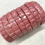 Rhodonite Stone Beads Bracelet Natural Gemstone Jewerly Bangle For Women