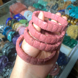 Rhodonite Stone Beads 8*14mm Bracelet Natural Gemstone Jewerly Bangle