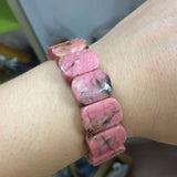 Rhodonite Stone Beads Bracelet Natural Gemstone Bracelet