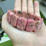 Rhodonite Stone Beads Bracelet Natural Gemstone Bracelet