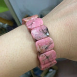 Rhodonite Stone Beads Bracelet Natural Gemstone Bracelet