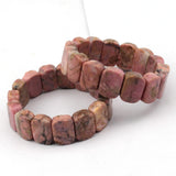 Rhodonite Stone Beads Bracelet Natural Stone DIY Jewelry for Woman