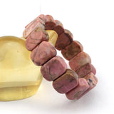 Rhodonite Stone Beads Bracelet Natural Stone DIY Jewelry for Woman