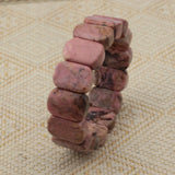 Rhodonite Stone Beads Bracelet Natural Stone DIY Jewelry for Woman
