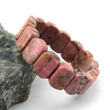 Rhodonite Stone Beads Bracelet Natural Stone DIY Jewelry for Woman