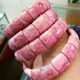 Rhodonite Stone Beads Bracelet Natural Stone Jewelry