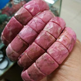 Rhodonite Stone Beads Bracelet Natural Stone Jewelry