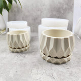 Geometric Flowerpot Mold Silicone Resin - Succulent Plant Flower Pot