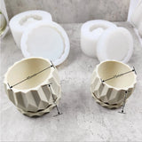 Geometric Flower Pot Cement Silicone Mold for Succulent Decoration