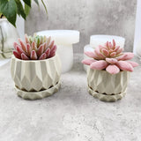 Geometric Flower Pot Cement Silicone Mold for Succulent Decoration