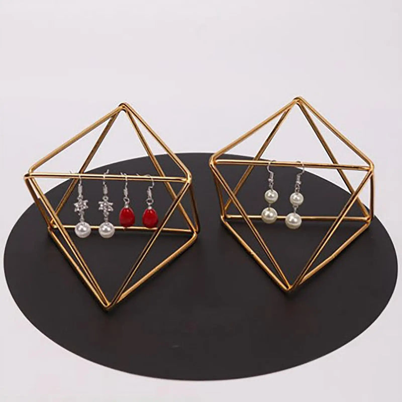 Rhombus Earring Holder Stand, Jewelry Display Rack for Women Girls