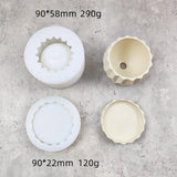 Rhombus Succulent Flower Pot Mold Candle Holder Gypsum Cement Mold