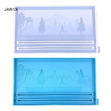 Rectangle Crystal Epoxy Resin Mold Ribbon Holder Wall Decor Silicone Mold