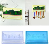 Rectangle Crystal Epoxy Resin Mold Ribbon Holder Wall Decor Silicone Mold