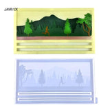 Rectangle Crystal Epoxy Resin Mold Ribbon Holder Wall Decor Silicone Mold