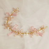 Ribbon Flower Wreath Headband Jewelry Women Tiaras Bride Wedding Hair Piece