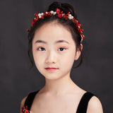 Ribbon Flower Wreath Headband Jewelry Women Tiaras Bride Wedding Hair Piece