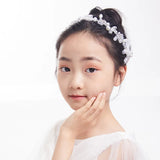 Ribbon Flower Wreath Headband Jewelry Women Tiaras Bride Wedding Hair Piece