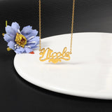 Heart Charm Choker Name Necklace Stainless Steel Personalized Jewelry