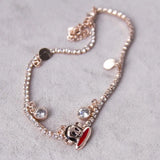 Ribbon Rhinestone Bracelet for Women