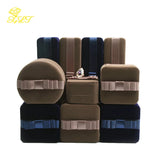 Velvet Ring Box Bracelet Earrings Pendant Semi-circular Jewelry Display