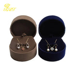Velvet Ring Box Bracelet Earrings Pendant Semi-circular Jewelry Display