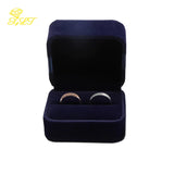 Velvet Ring Box Bracelet Earrings Pendant Semi-circular Jewelry Display