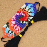 Bohemia Colorful Rice Ball Bracelet Hand Woven Adjustable Unisex Beaded Bracelet