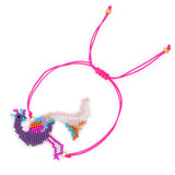 Colorful Peacock Woven Rice Ball Bracelet
