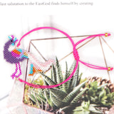Colorful Peacock Woven Rice Ball Bracelet