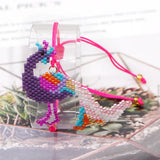 Colorful Peacock Woven Rice Ball Bracelet