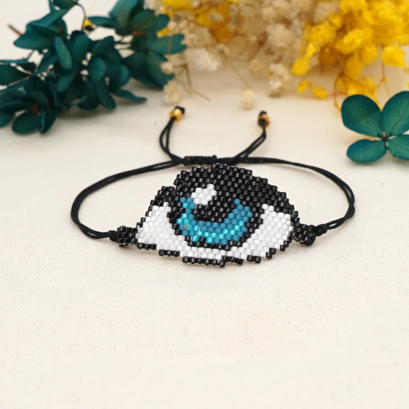 Hand Woven Devil's Eye Beaded Bracelet Unisex Bohemian Style