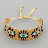 Evil Eye Beaded Bracelet Rice Ball Hand Woven Bracelet