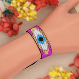 Handwoven Rice Ball Bracelet Geometric Bohemian Adjustable Unisex Beaded