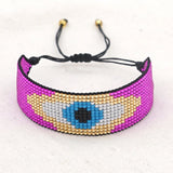 Handwoven Rice Ball Bracelet Geometric Bohemian Adjustable Unisex Beaded