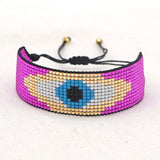 Handwoven Rice Ball Bracelet Geometric Bohemian Adjustable Unisex Beaded