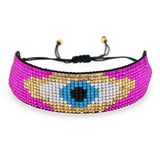 Handwoven Rice Ball Bracelet Geometric Bohemian Adjustable Unisex Beaded