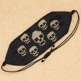 Rice Ball Bracelet Hand woven Skull Adjustable Bohemia Bracelet