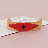 Rice Ball Bracelet Handwoven Retro Bohemia Adjustable Unisex Beaded Bracelet