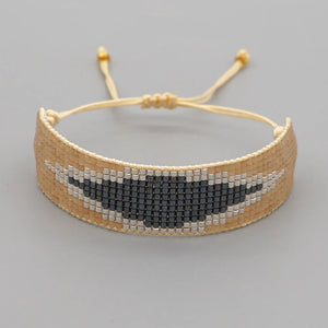 Rice Ball Bracelet Handwoven Retro Bohemia Adjustable Unisex Beaded Bracelet
