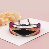 Rice Ball Bracelet Handwoven Retro Bohemia Adjustable Unisex Beaded Bracelet
