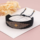 Rice Ball Bracelet Handwoven Retro Bohemia Adjustable Unisex Beaded Bracelet