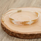 Rice Ball Bracelet Adjustable Unisex Bohemia Beaded Bracelet
