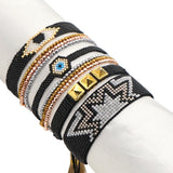 Adjustable Lucky Eye Multi-Layer Beaded Bracelet